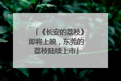 《长安的荔枝》即将上映，东莞的荔枝陆续上市