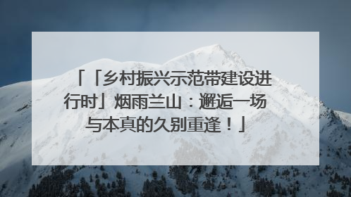 「乡村振兴示范带建设进行时」烟雨兰山：邂逅一场与本真的久别重逢！