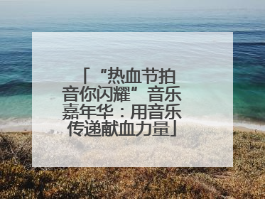 “热血节拍 音你闪耀”音乐嘉年华：用音乐传递献血力量