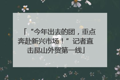 “今年出去的团，重点奔赴新兴市场！”记者直击昆山外贸第一线