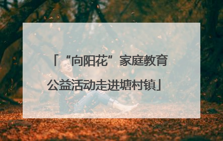 “向阳花”家庭教育公益活动走进塘村镇