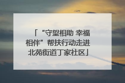 “守望相助 幸福相伴”帮扶行动走进北苑街道丁家社区