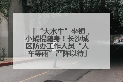“大水牛”坐镇，小撬棍随身！长沙城区防办工作人员“人车等雨”严阵以待