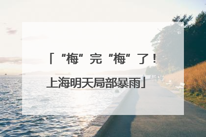 “梅”完“梅”了！上海明天局部暴雨