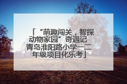“萌趣闯关，智探动物家园”奇遇记 青岛淮阳路小学一二年级项目化乐考