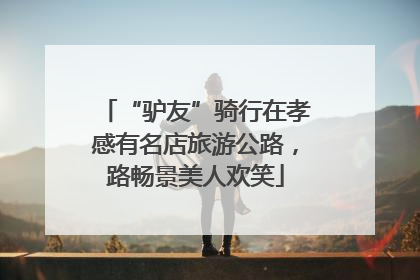 “驴友”骑行在孝感有名店旅游公路，路畅景美人欢笑