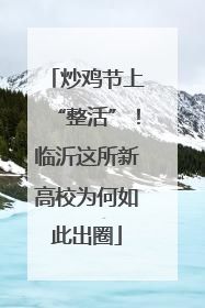 炒鸡节上“整活”！临沂这所新高校为何如此出圈