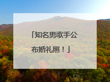 知名男歌手公布婚礼照！
