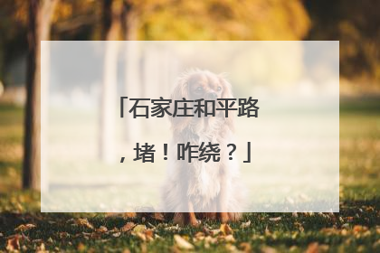 石家庄和平路，堵！咋绕？