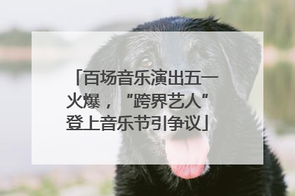 百场音乐演出五一火爆，“跨界艺人”登上音乐节引争议
