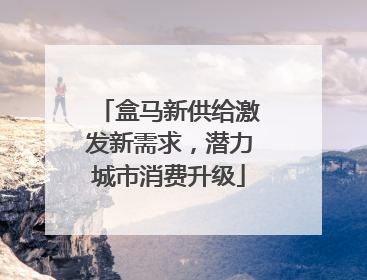 盒马新供给激发新需求，潜力城市消费升级