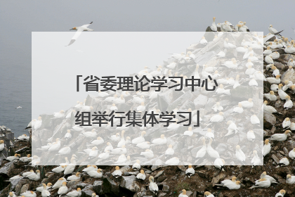 省委理论学习中心组举行集体学习