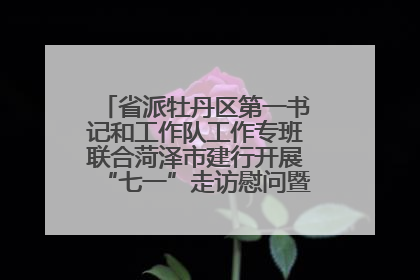 省派牡丹区第一书记和工作队工作专班联合菏泽市建行开展“七一”走访慰问暨红色教育活动