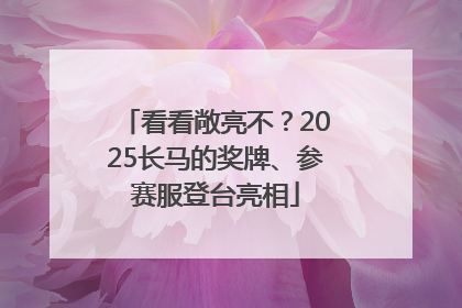 看看敞亮不？2025长马的奖牌、参赛服登台亮相