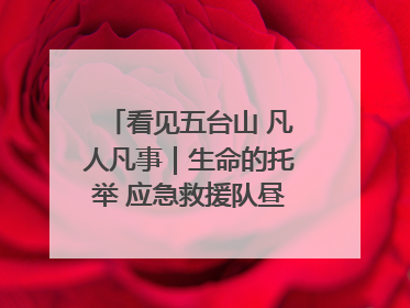 看见五台山 凡人凡事｜生命的托举 应急救援队昼夜连续作战成功救出两批被困游客