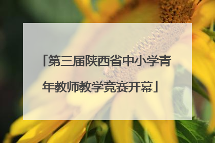 第三届陕西省中小学青年教师教学竞赛开幕