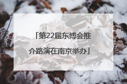 第22届东博会推介路演在南京举办