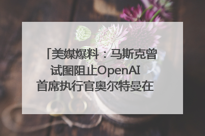 美媒爆料：马斯克曾试图阻止OpenAI首席执行官奥尔特曼在中东的AI交易