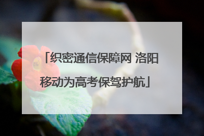 织密通信保障网 洛阳移动为高考保驾护航