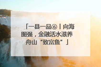 一县一品⑥丨向海图强，金融活水滋养舟山“致富鱼”