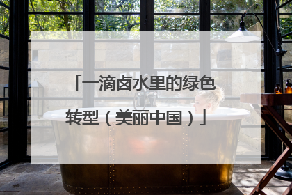 一滴卤水里的绿色转型（美丽中国）