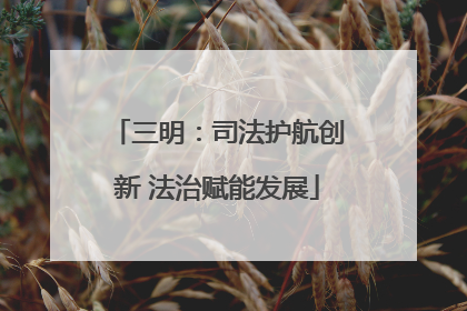 三明：司法护航创新 法治赋能发展