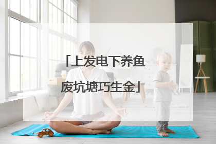 上发电下养鱼 废坑塘巧生金