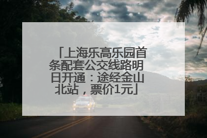 上海乐高乐园首条配套公交线路明日开通：途经金山北站，票价1元