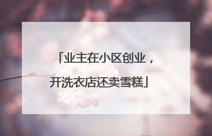 业主在小区创业，开洗衣店还卖雪糕