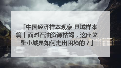 中国经济样本观察·县域样本篇丨面对石油资源枯竭，这座戈壁小城是如何走出困境的？
