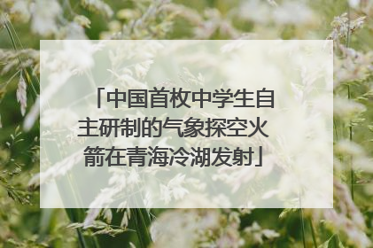 中国首枚中学生自主研制的气象探空火箭在青海冷湖发射