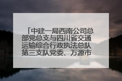 中建一局西南公司总部党总支与四川省交通运输综合行政执法总队第三支队党委、万源市草坝镇莲花院村党支部开展党建联建
