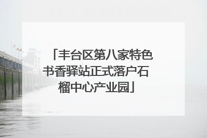 丰台区第八家特色书香驿站正式落户石榴中心产业园
