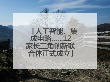 人工智能、集成电路……12家长三角创新联合体正式成立