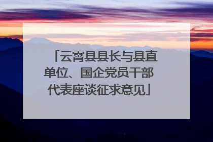 云霄县县长与县直单位、国企党员干部代表座谈征求意见