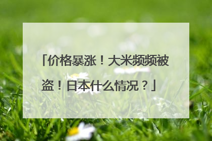 价格暴涨！大米频频被盗！日本什么情况？