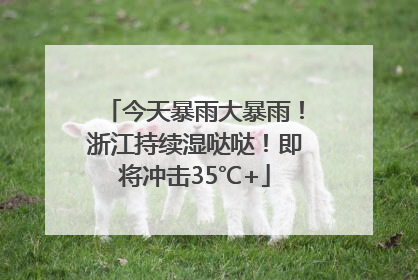 今天暴雨大暴雨！浙江持续湿哒哒！即将冲击35℃+
