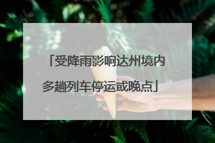 受降雨影响达州境内多趟列车停运或晚点