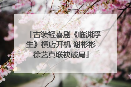 古装轻喜剧《临渊浮生》横店开机 谢彬彬徐艺真联袂破局
