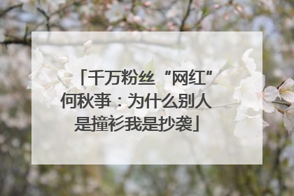 千万粉丝“网红”何秋亊：为什么别人是撞衫我是抄袭