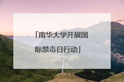 南华大学开展国际禁毒日行动