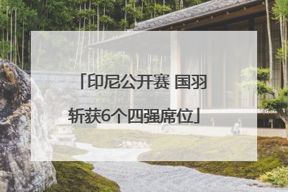 印尼公开赛 国羽斩获6个四强席位