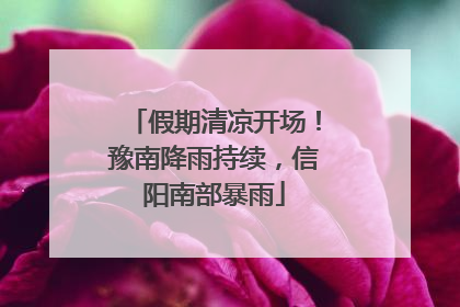 假期清凉开场！豫南降雨持续，信阳南部暴雨