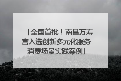 全国首批！南昌万寿宫入选创新多元化服务消费场景实践案例