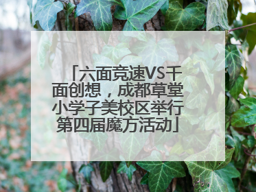 六面竞速VS千面创想，成都草堂小学子美校区举行第四届魔方活动