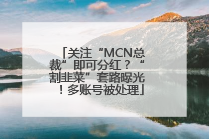 关注“MCN总裁”即可分红？“割韭菜”套路曝光！多账号被处理