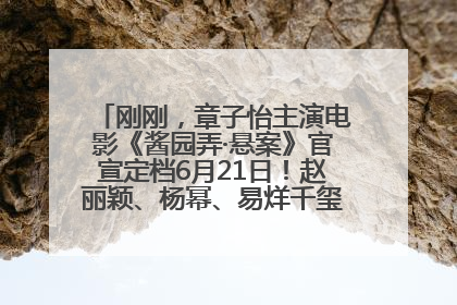 刚刚，章子怡主演电影《酱园弄·悬案》官宣定档6月21日！赵丽颖、杨幂、易烊千玺等角色海报曝光