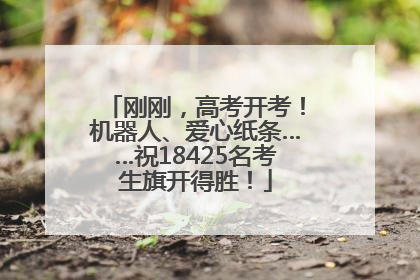 刚刚，高考开考！机器人、爱心纸条……祝18425名考生旗开得胜！