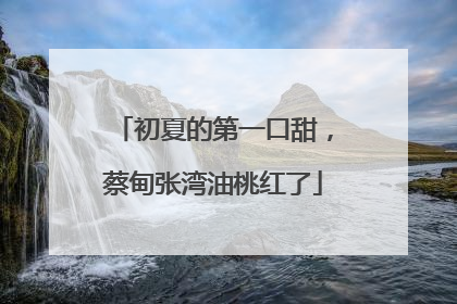 初夏的第一口甜，蔡甸张湾油桃红了