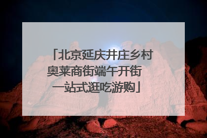 北京延庆井庄乡村奥莱商街端午开街 一站式逛吃游购